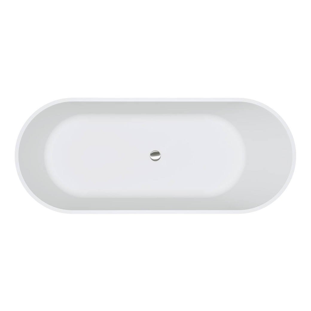 Encanto Resin Stone Bath, Matte White