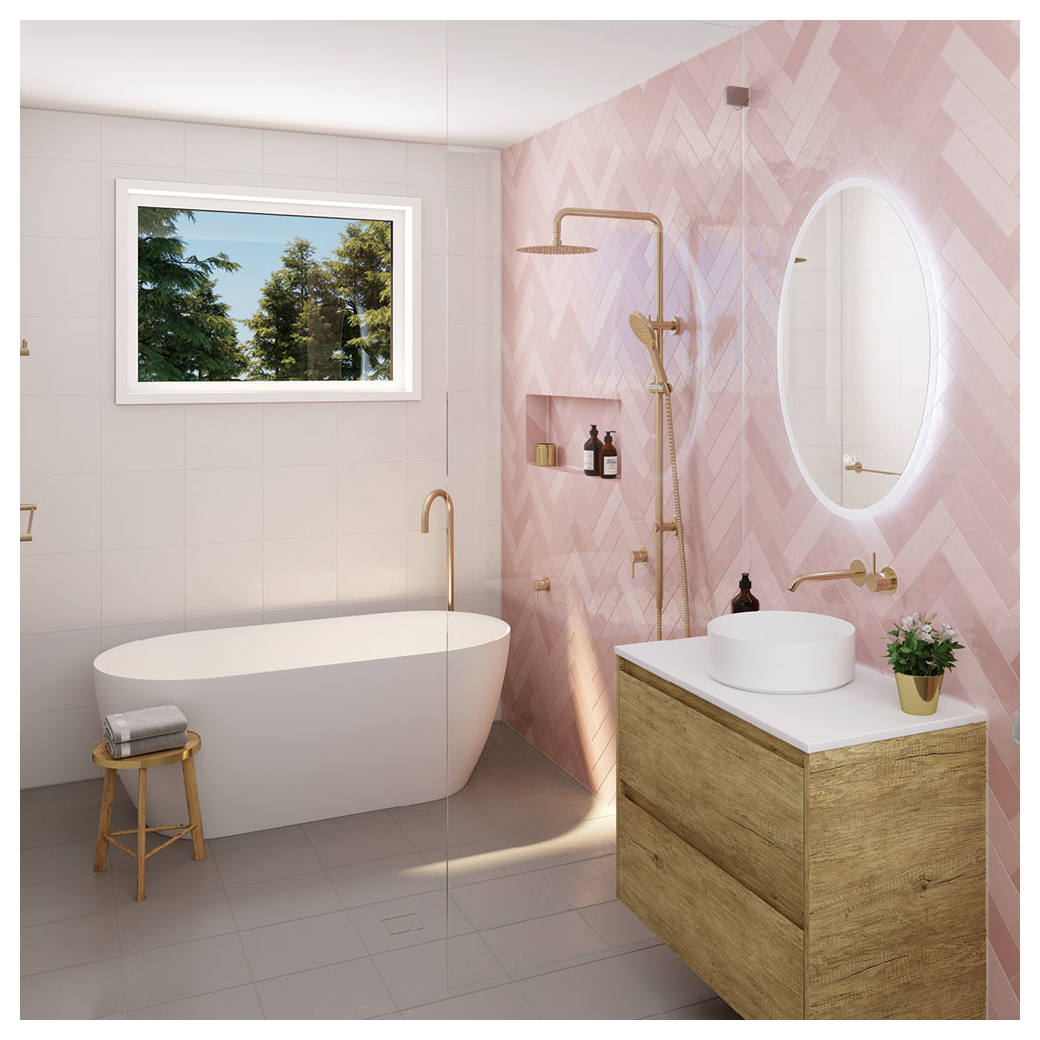 Kaya Solid Surface Bath, 1700mm, Matte White