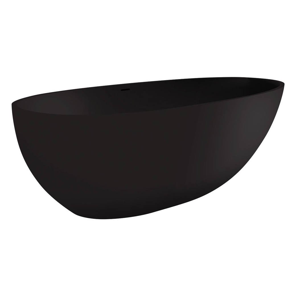 Bahama Solid Surface Bath, 1700mm, Matte Black