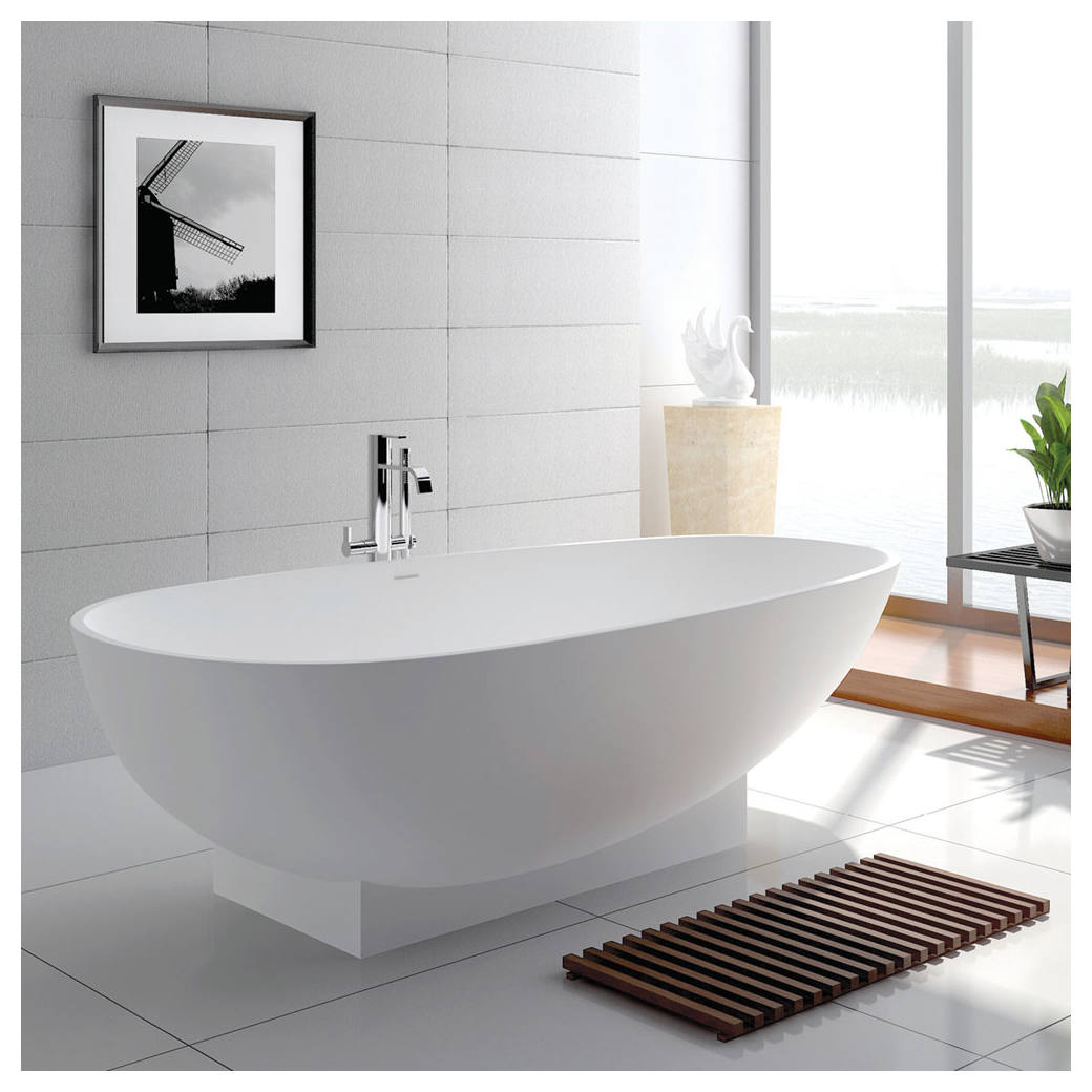 Lagoona Stone Bath 180x93x52, Matt White