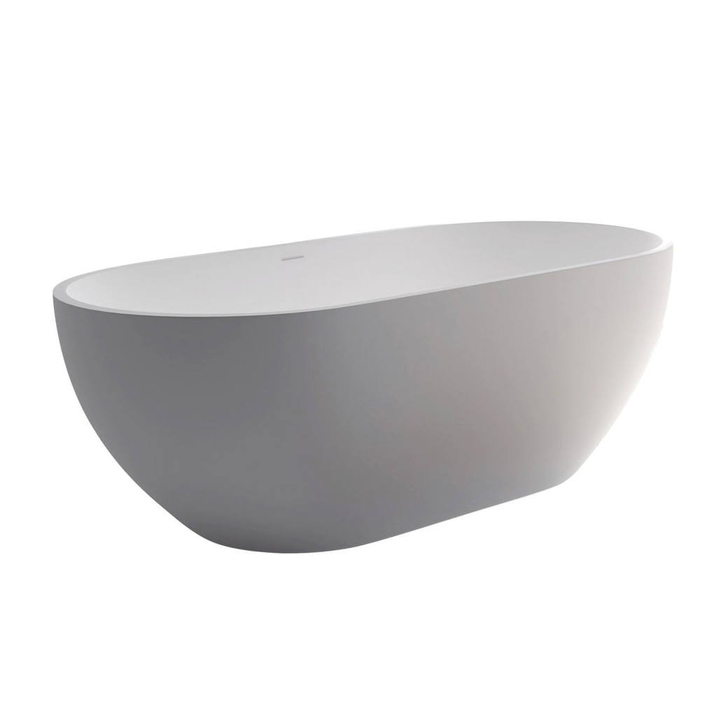 Nero Solid Surface Bath, 1780mm, Matte White