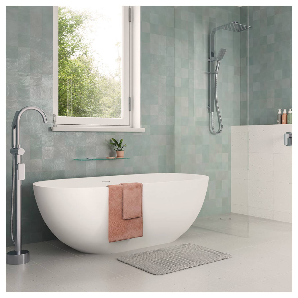 Nero Solid Surface Bath, 1780mm, Matte White