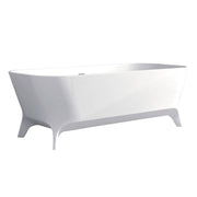 Hampton Cast Stone Solid Surface Bath 1600mm Matte White
