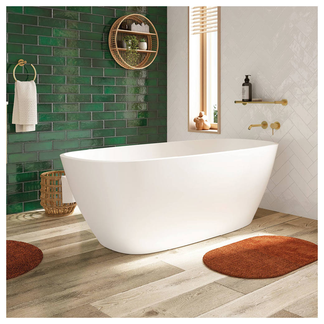 Marrisa Stone Bath 170x72x56, Matt White
