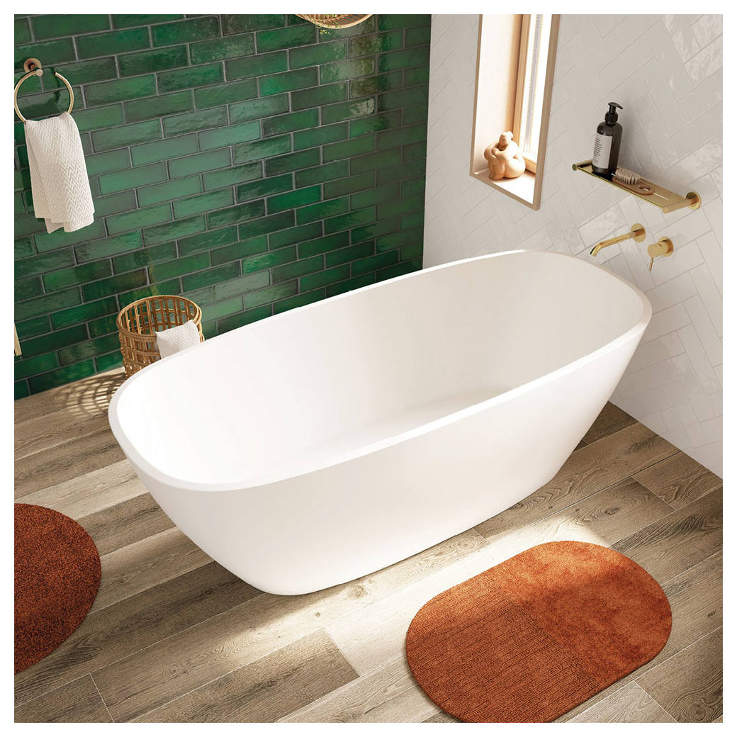 Marrisa Stone Bath 170x72x56, Matt White