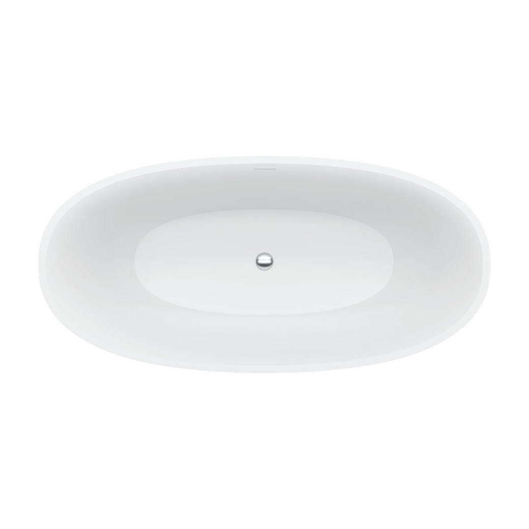 Sasso Solid Surface Bath, 1550mm, Matte White