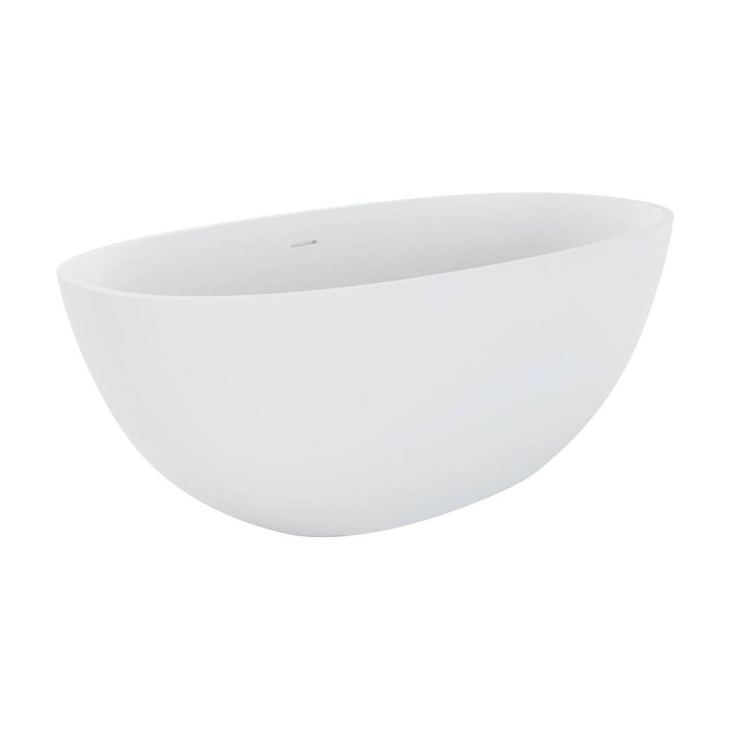 Sasso Solid Surface Bath, 1550mm, Matte White