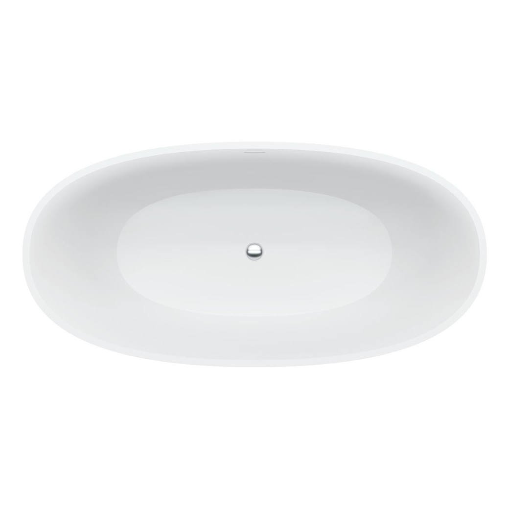 Sasso Solid Surface Bath, 1650mm, Matte White