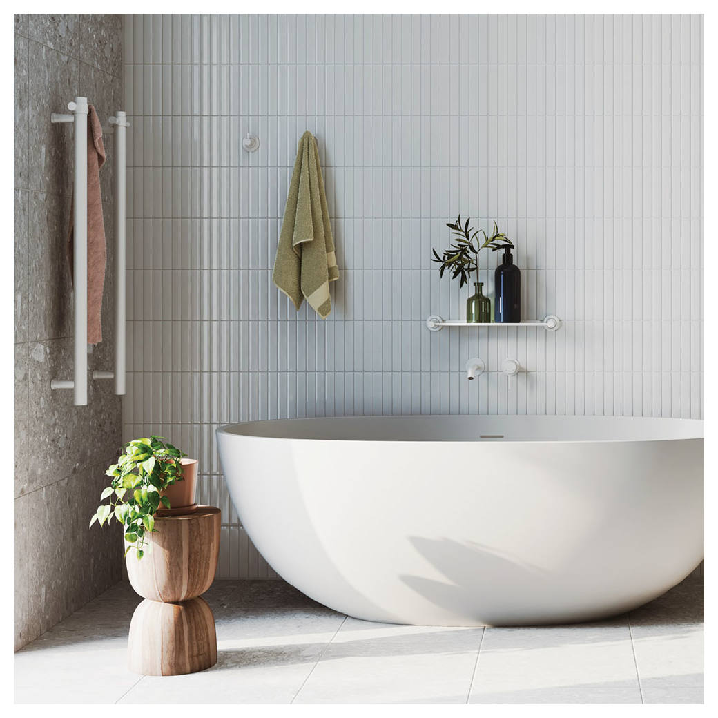 Sasso Solid Surface Bath, 1650mm, Matte White