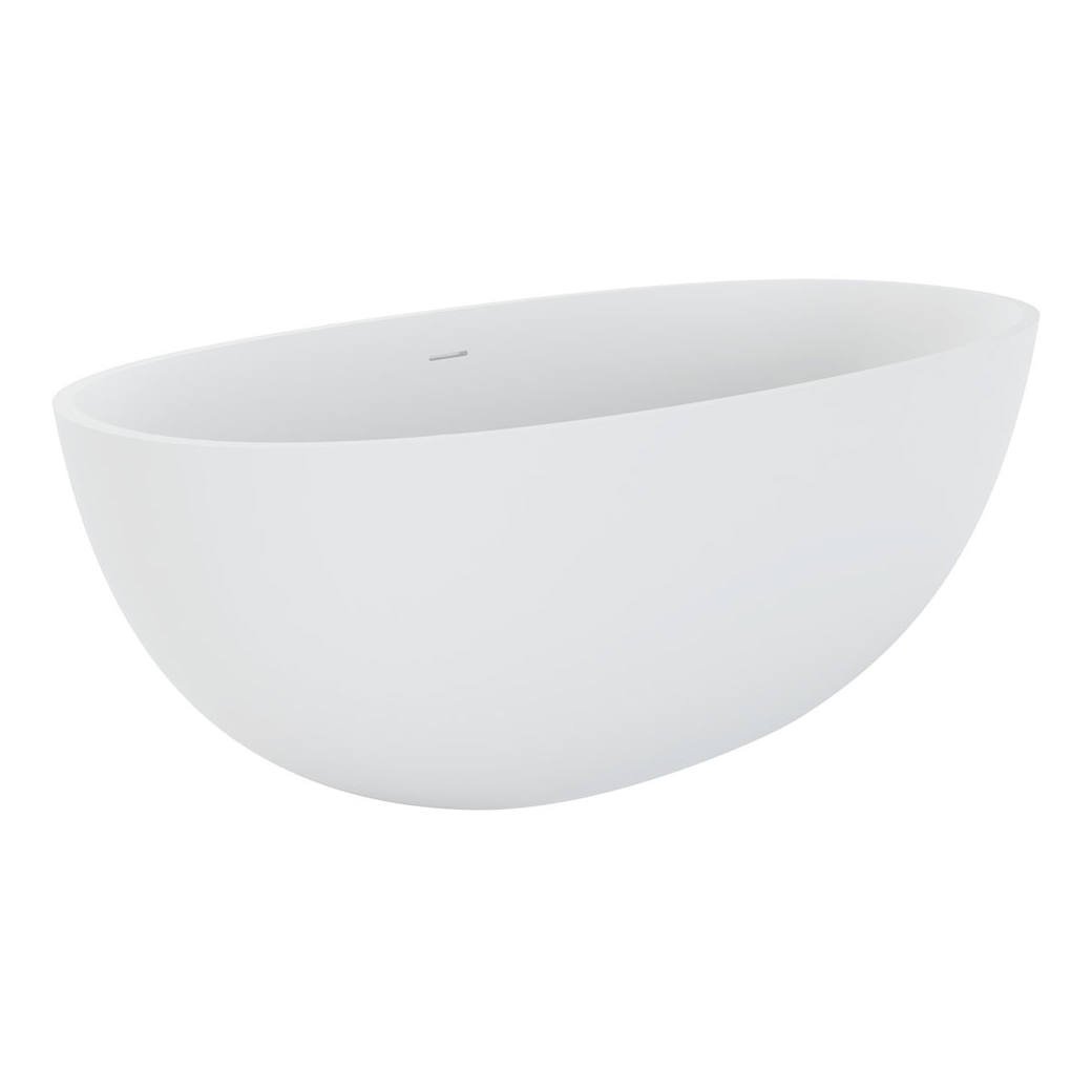 Sasso Solid Surface Bath, 1650mm, Matte White