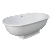 Washington Cast Stone Solid Surface Bath 1560mm Made in Italy Matte White