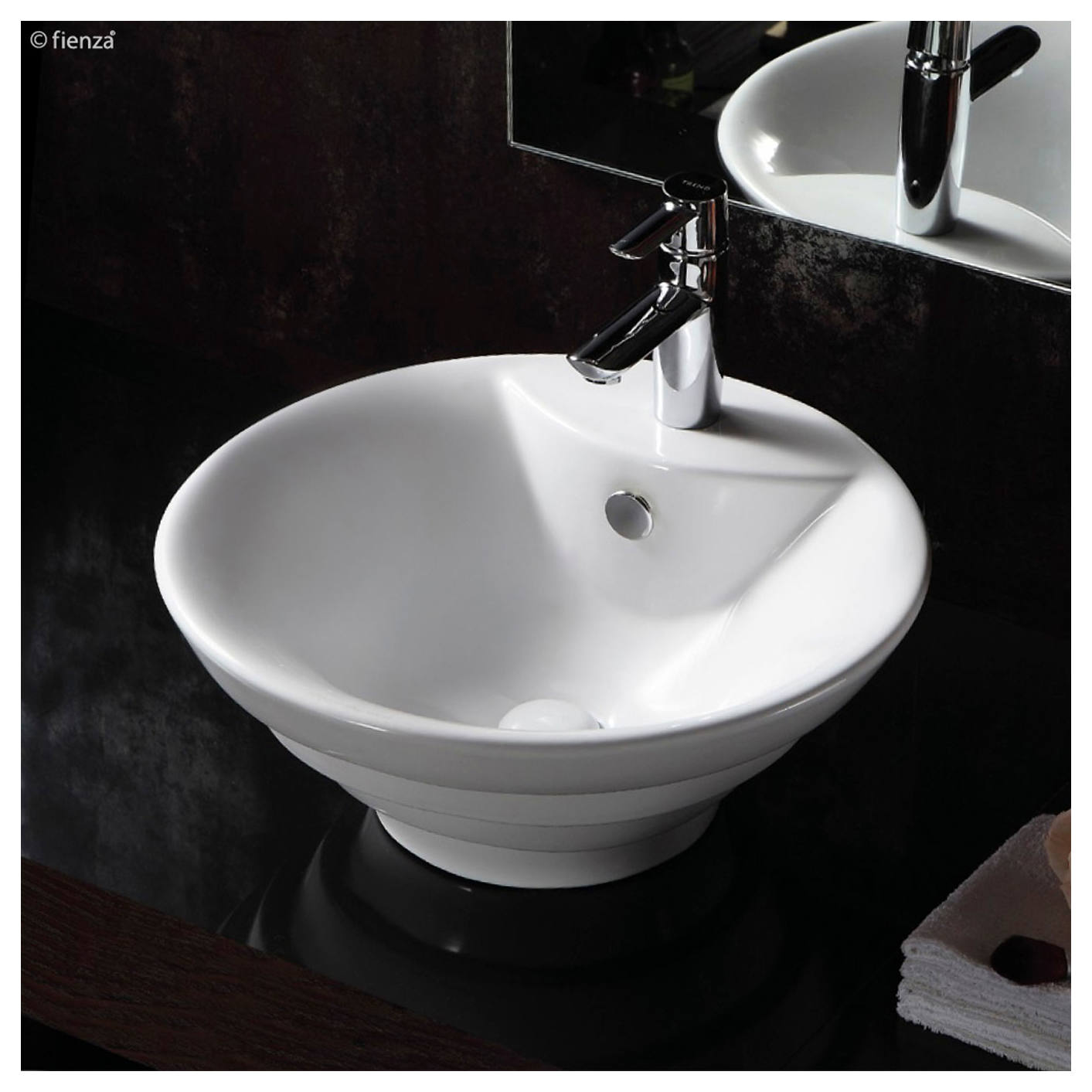 Cairo Above Counter Basin, Gloss White