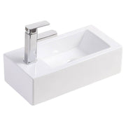 Linea Left-Hand Wall Basin, Gloss White
