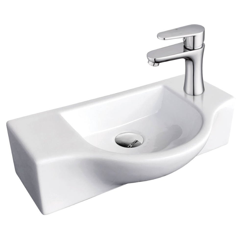 Charlotte Wall Basin, Gloss White