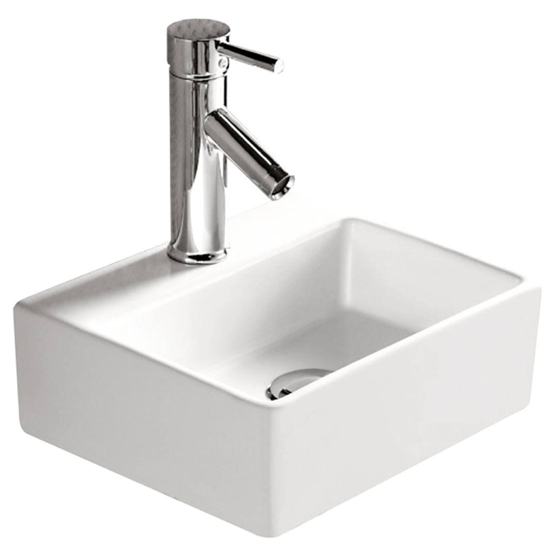 Modena Baby Above Counter Basin, Gloss White