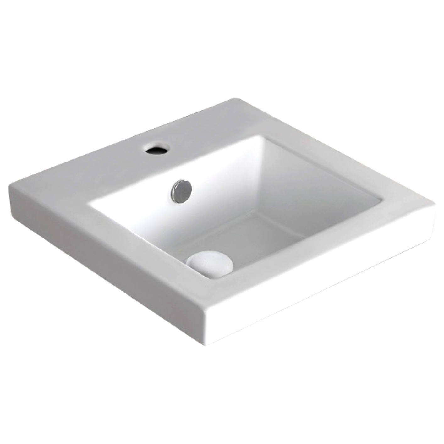Alison Semi-Inset Basin, Gloss White