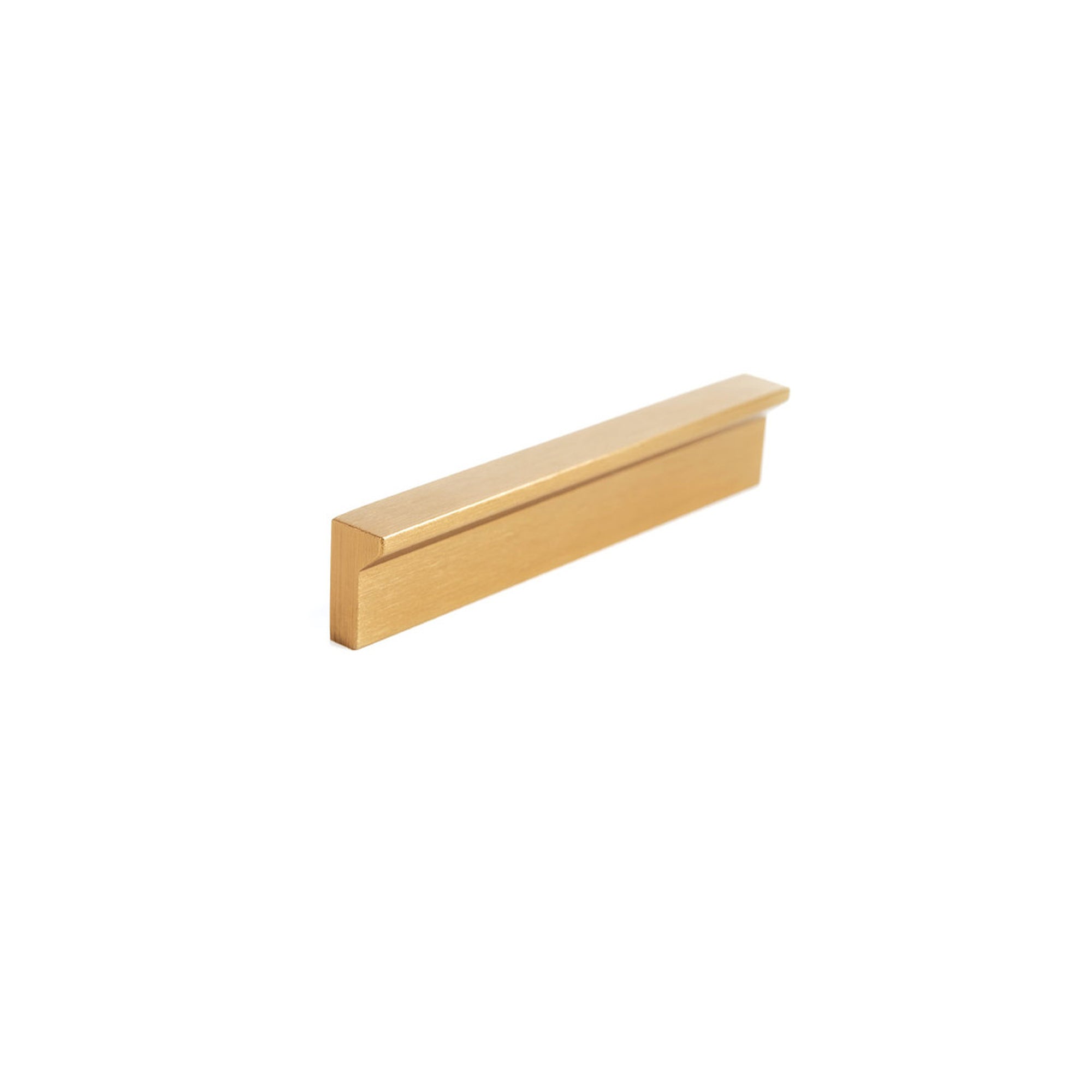 Angle Pull Handle 64mm Brushed Dark Brass