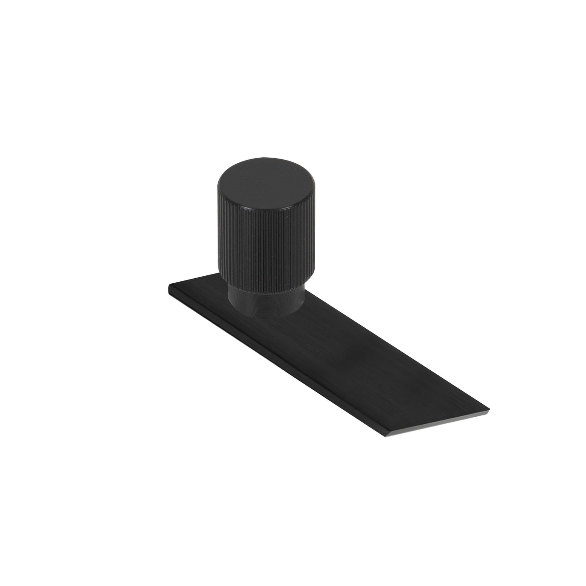 Momo Arpa Round Knob and Backplate 22mm Brushed Black