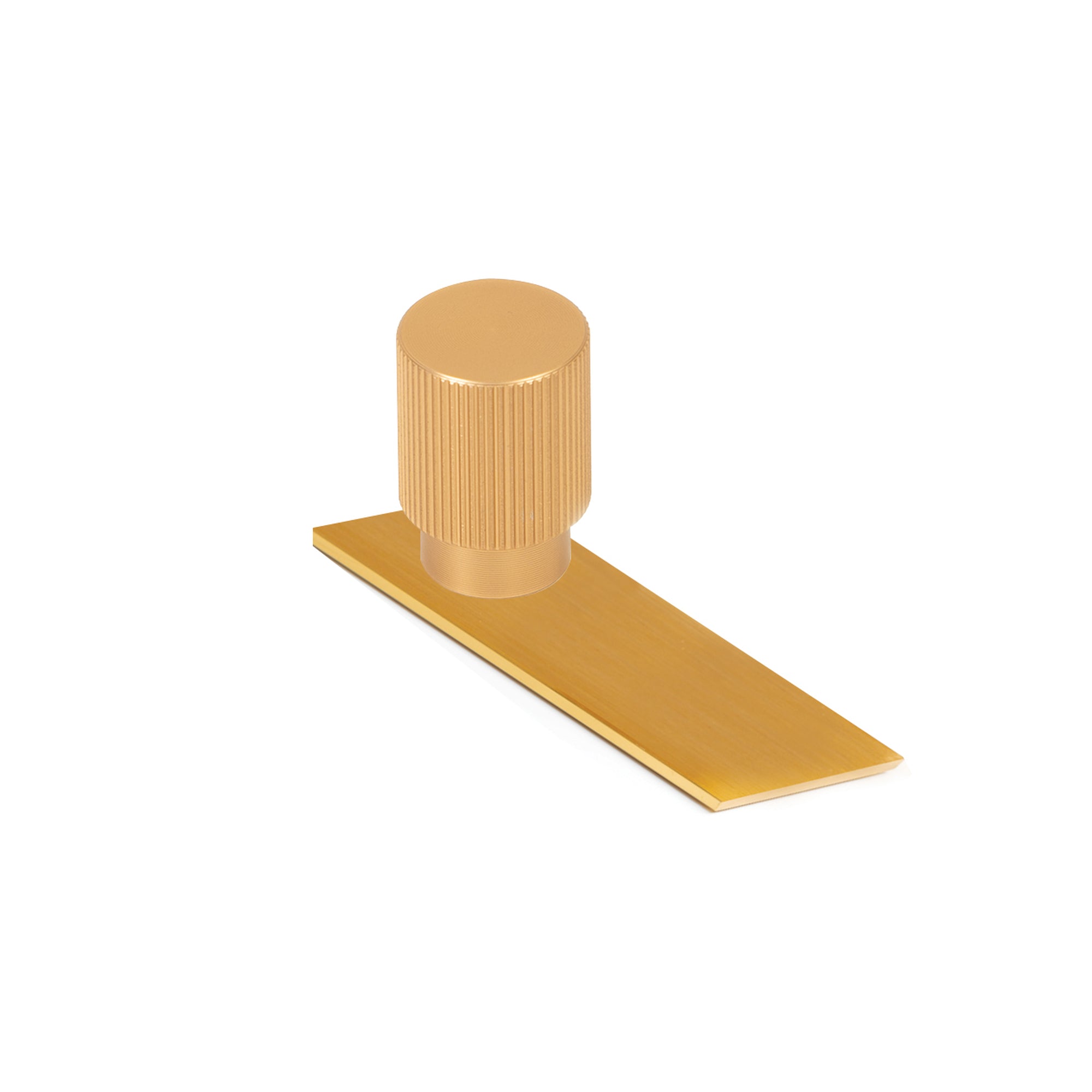 Momo Arpa Round Knob and Backplate 22mm Brushed Dark Brass