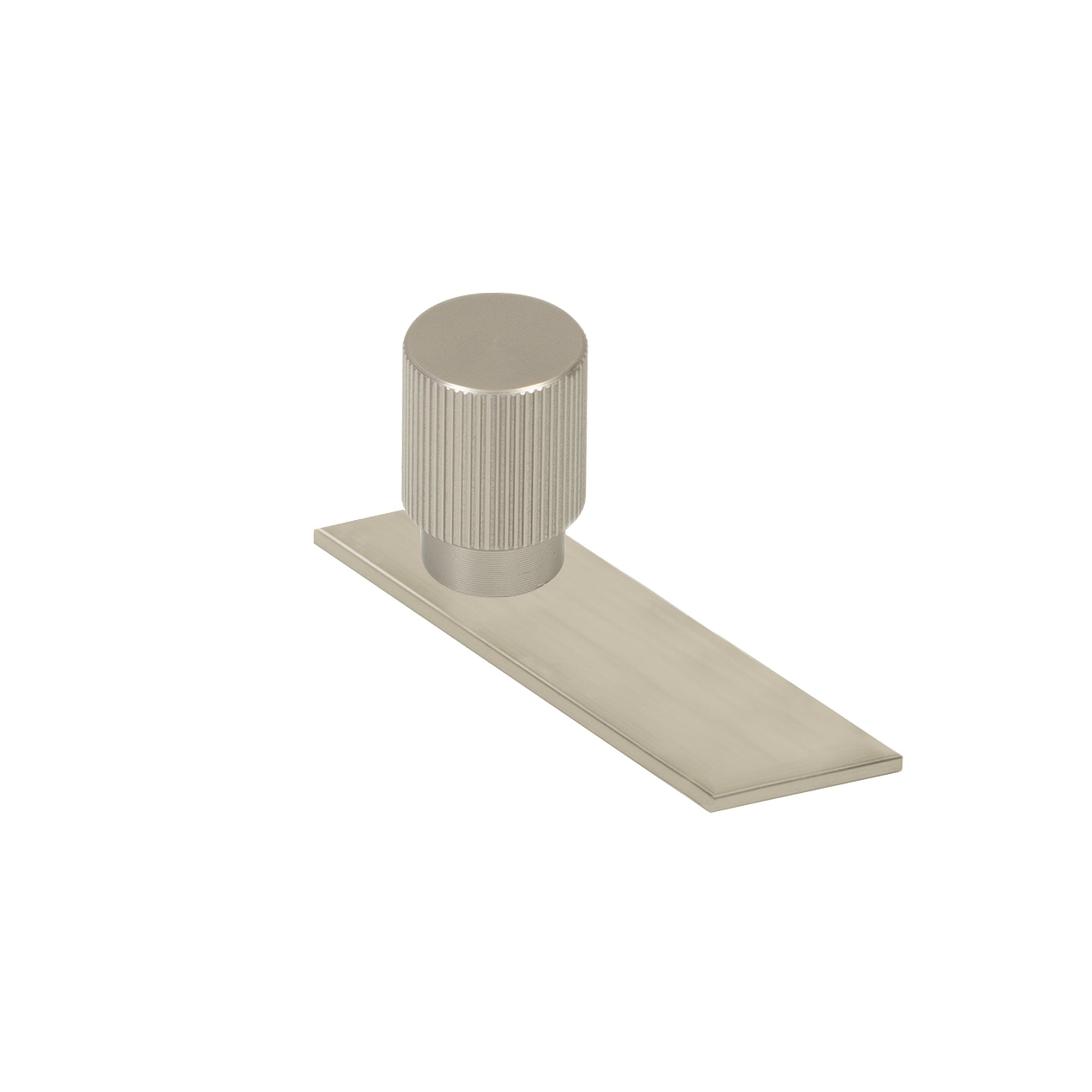 Momo Arpa Round Knob and Backplate 22mm Dull Brushed Nickel