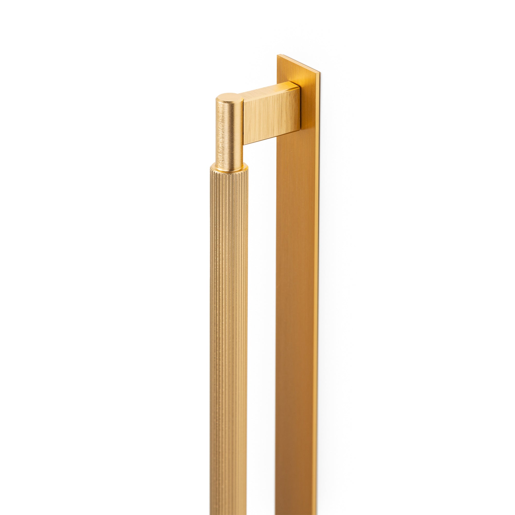 Arpa D Handle and Backplate 1178mm Dull Brushed Dark Brass