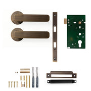 Momo Aspen Lever Solid Brass Mortice Passage Set Bronze