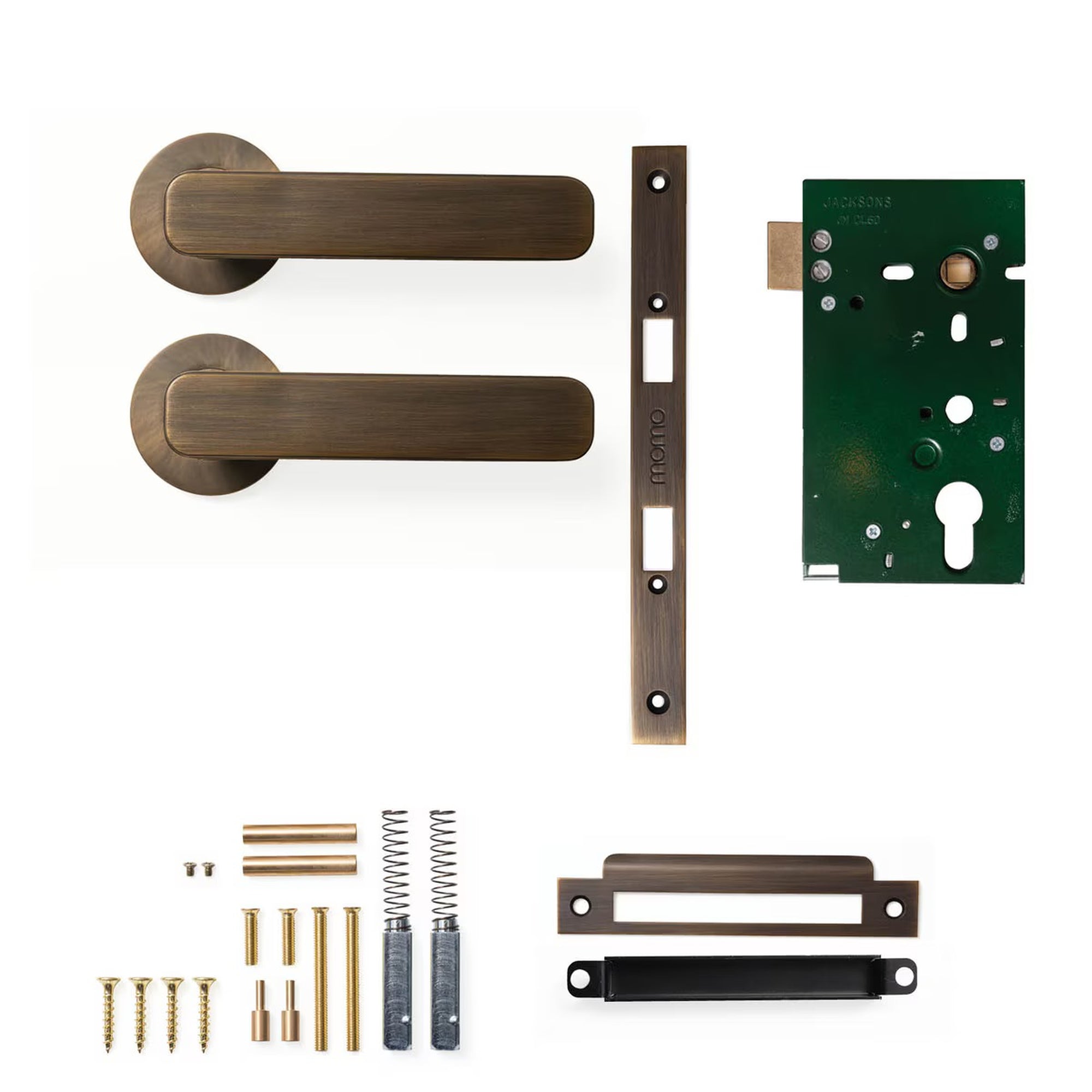 Momo Aspen Lever Solid Brass Mortice Passage Set Bronze