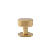 Momo Belgravia Knurled 35mm Solid Brass Round Knob Brushed Satin Brass