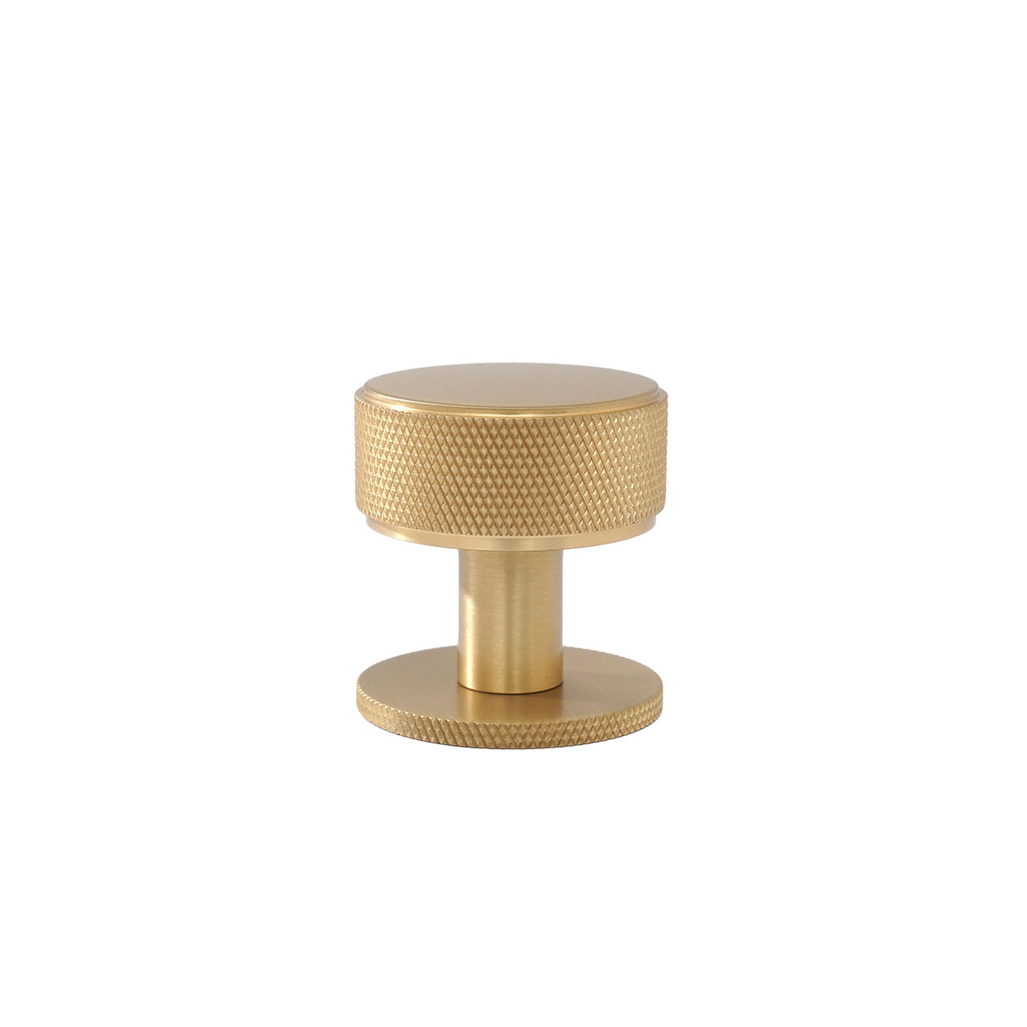 Momo Belgravia Knurled 35mm Solid Brass Round Knob Brushed Satin Brass
