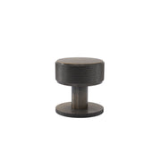 Momo Belgravia Knurled 35mm Solid Brass Round Knob Dark Brushed Brass