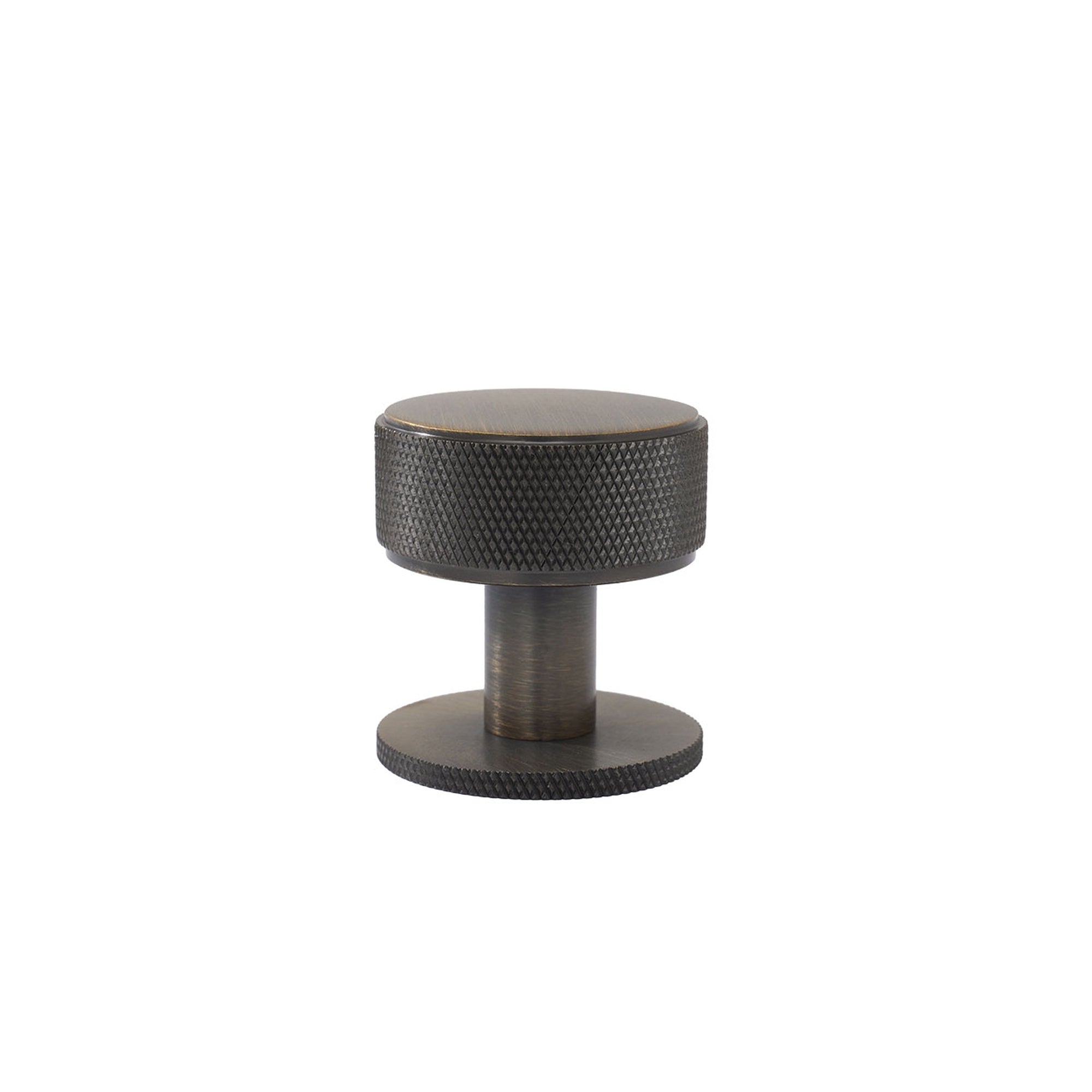 Momo Belgravia Knurled 35mm Solid Brass Round Knob Dark Brushed Brass