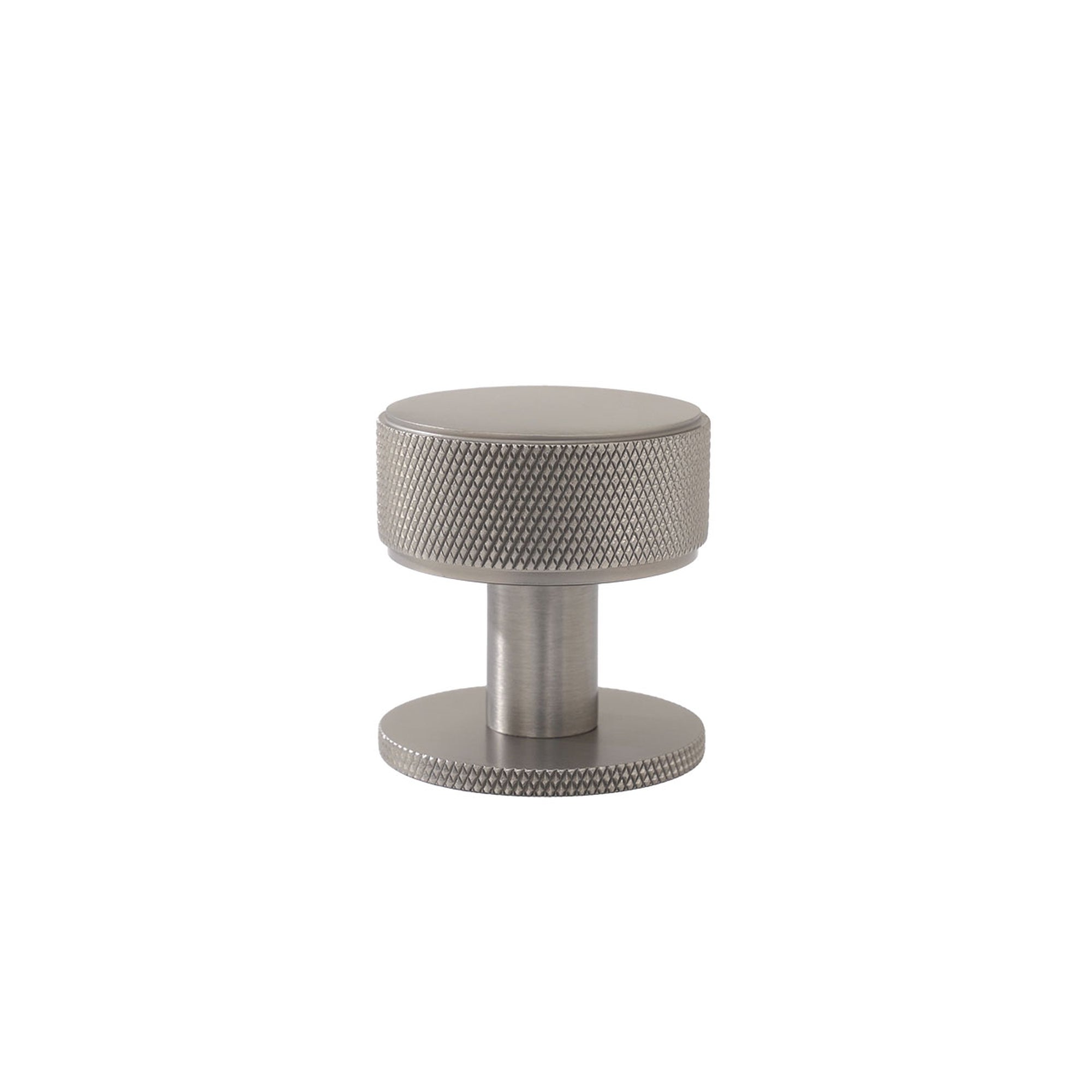 Momo Belgravia Knurled 35mm Solid Brass Round Knob Dull Brushed Nickel
