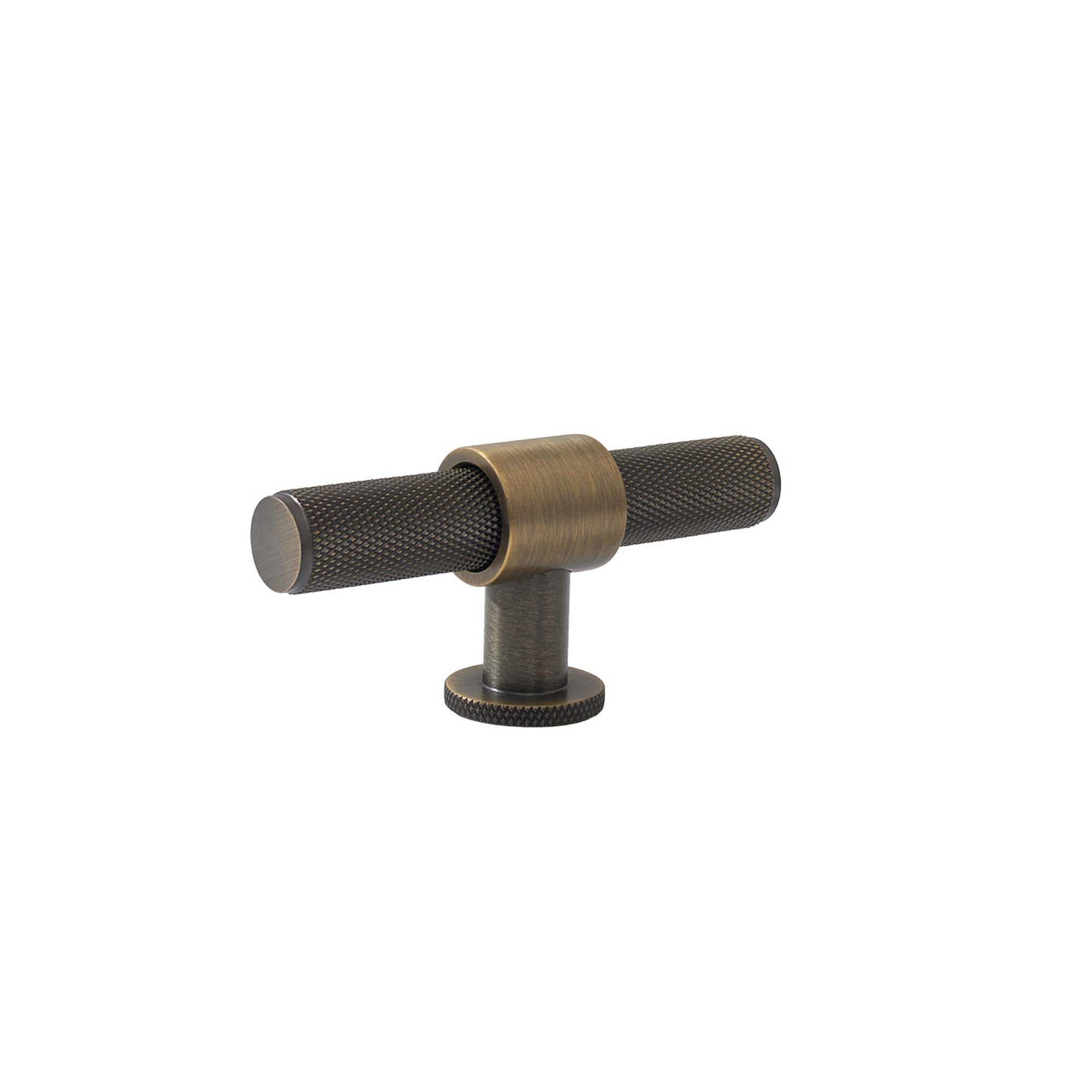 Momo Belgravia Knurled 82mm Solid Brass T Knob Dark Brushed Brass