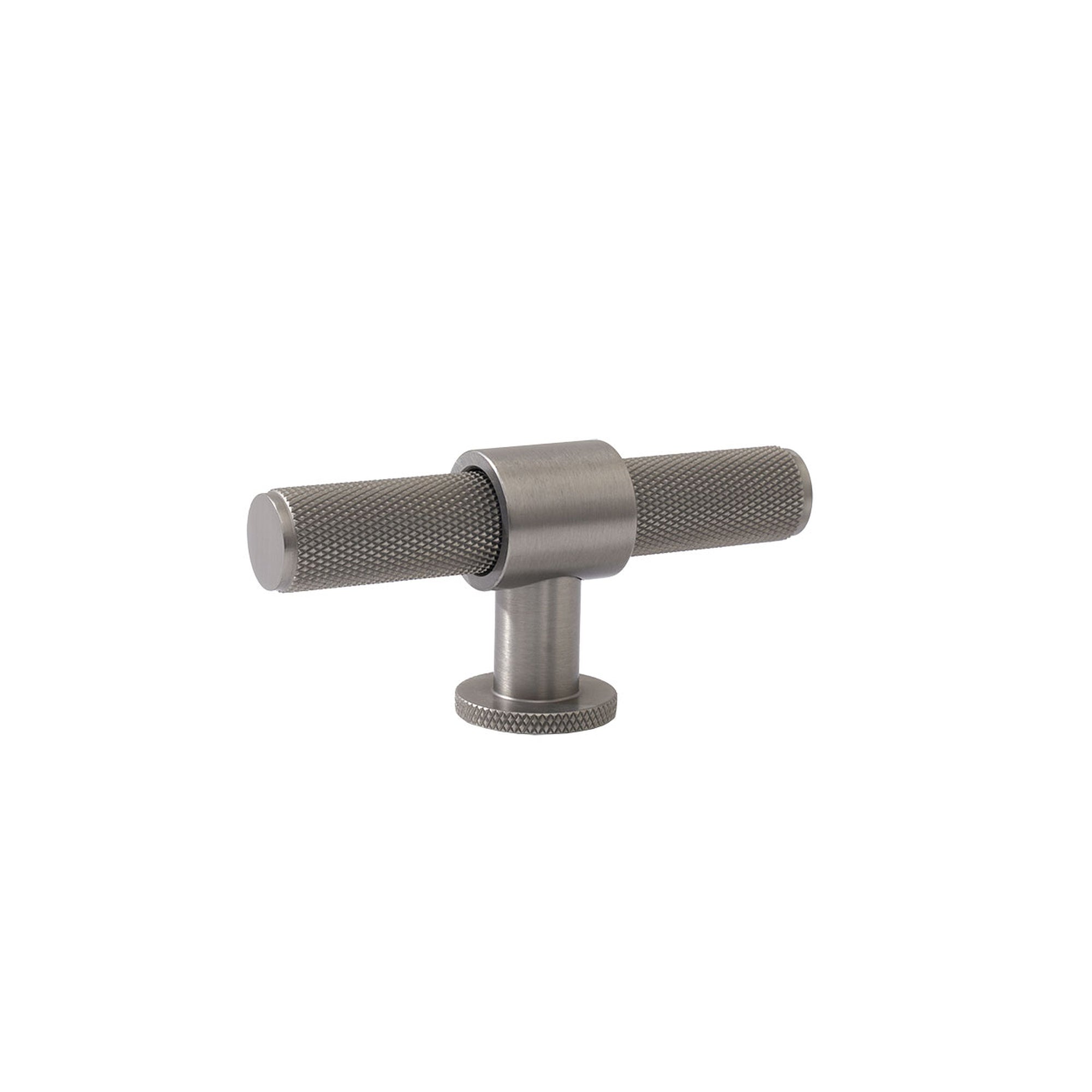 Momo Belgravia Knurled 82mm Solid Brass T Knob Dull Brushed Nickel
