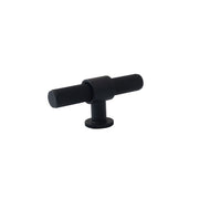 Momo Belgravia Knurled 82mm Solid Brass T Knob Matt Black