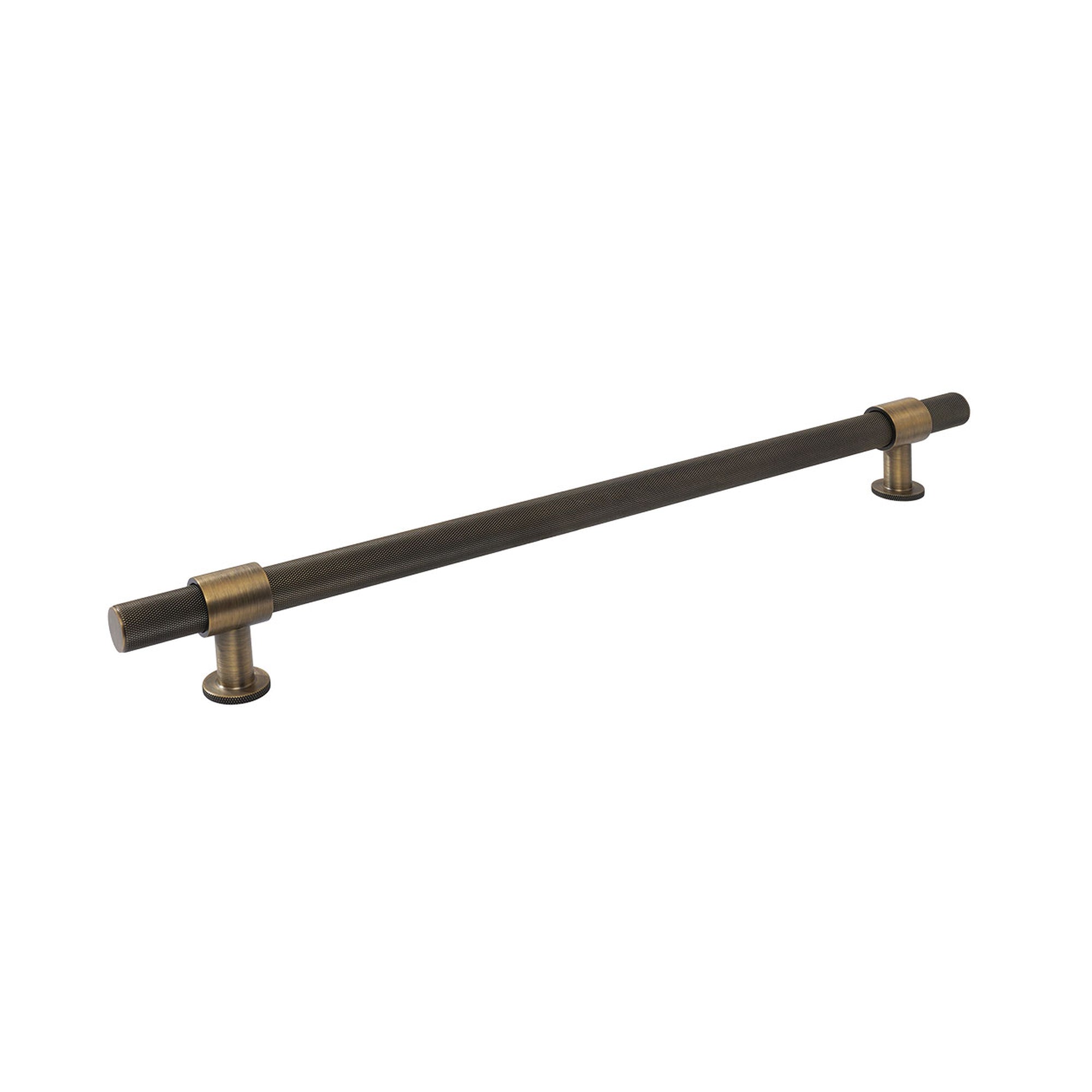 Momo Belgravia Knurled 320mm Solid Brass Bar Pull Dark Brushed Brass