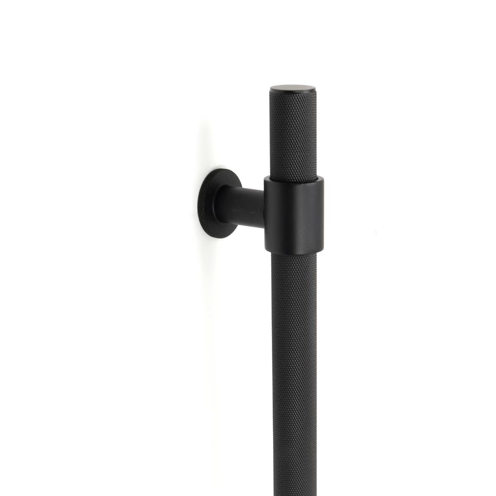 Momo Belgravia Knurled Door Pull with Back to Back Fixing 416mm Matt Black