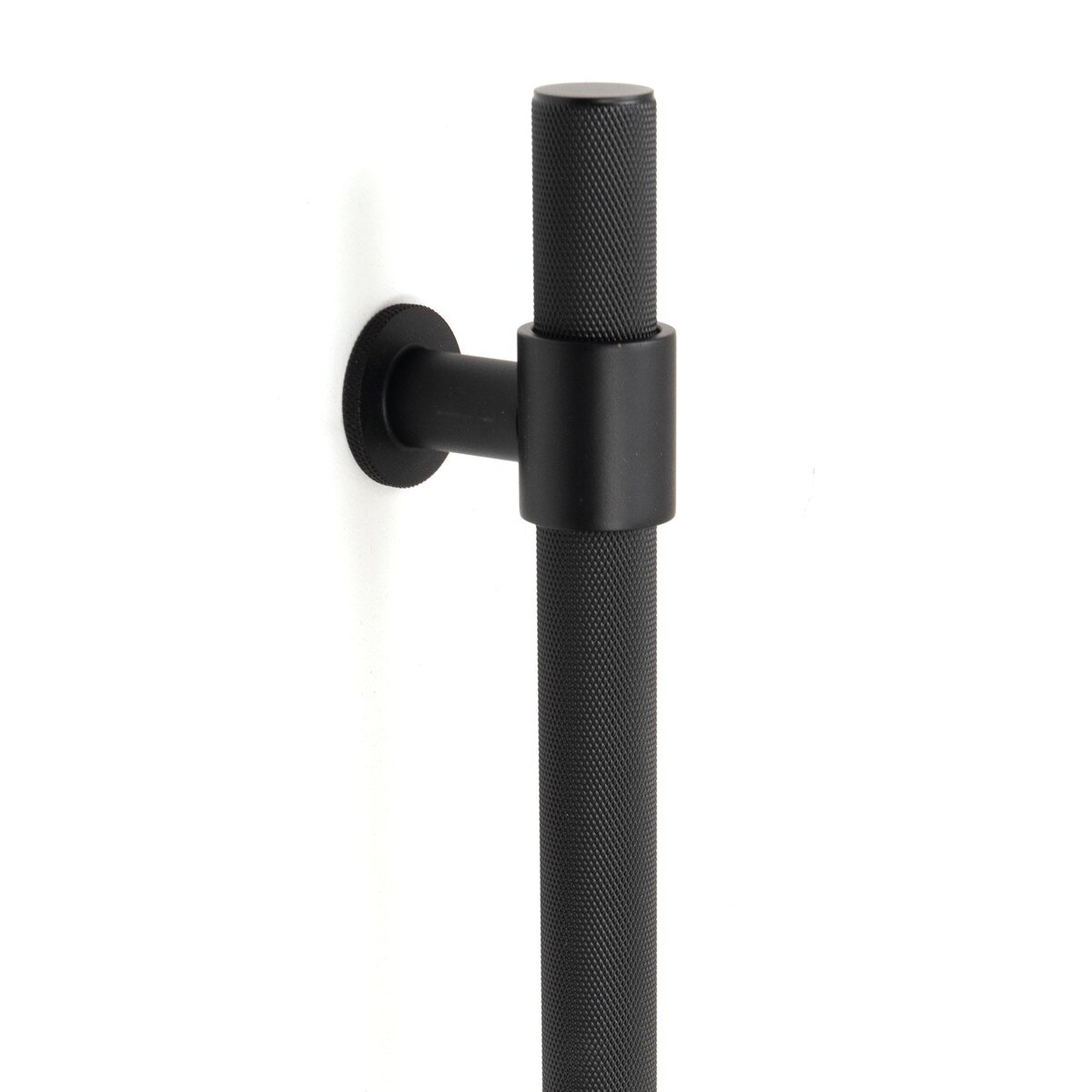 Momo Belgravia Knurled Entry Pull Handle Matt Black