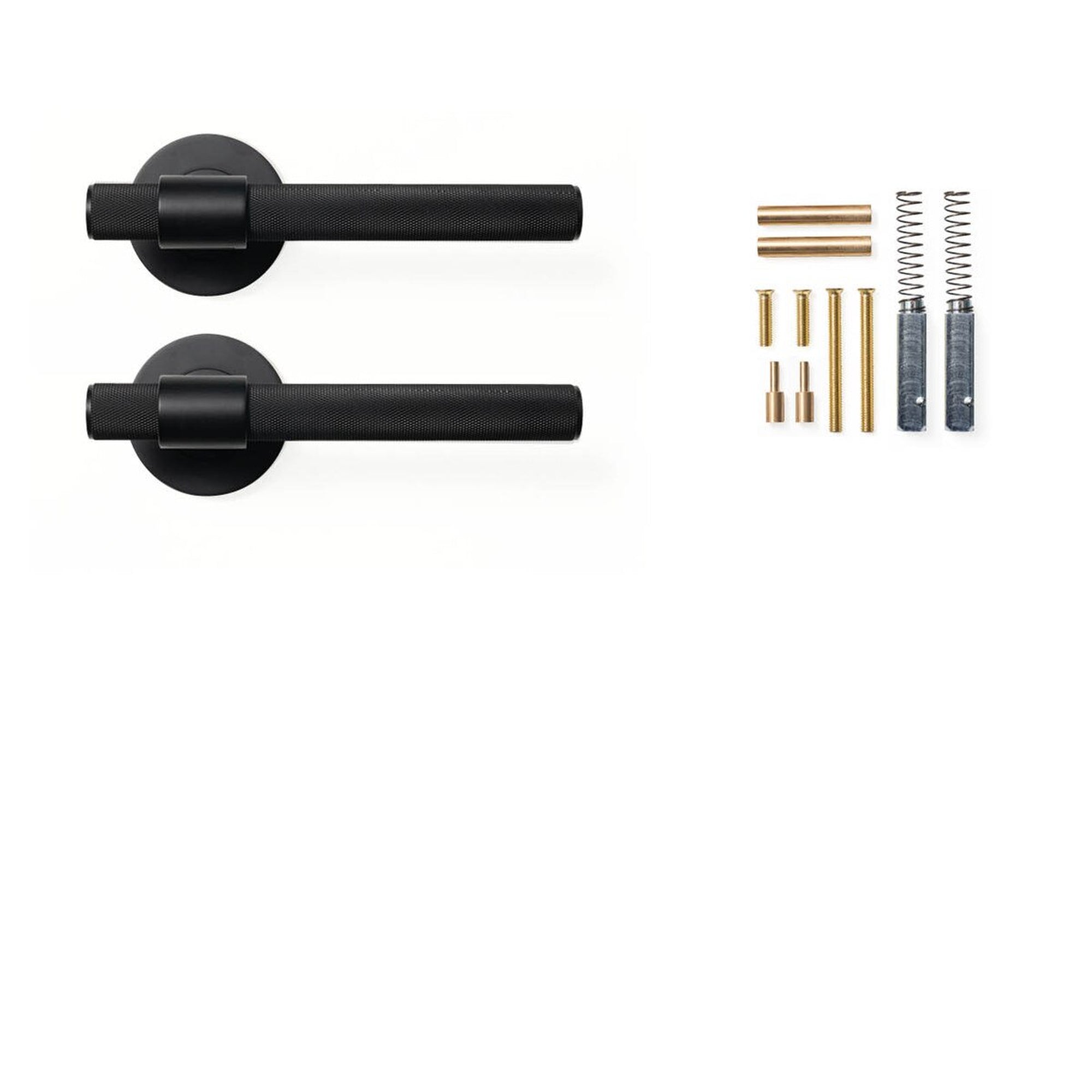 Momo Belgravia Knurled Lever Handle Set Matt Black