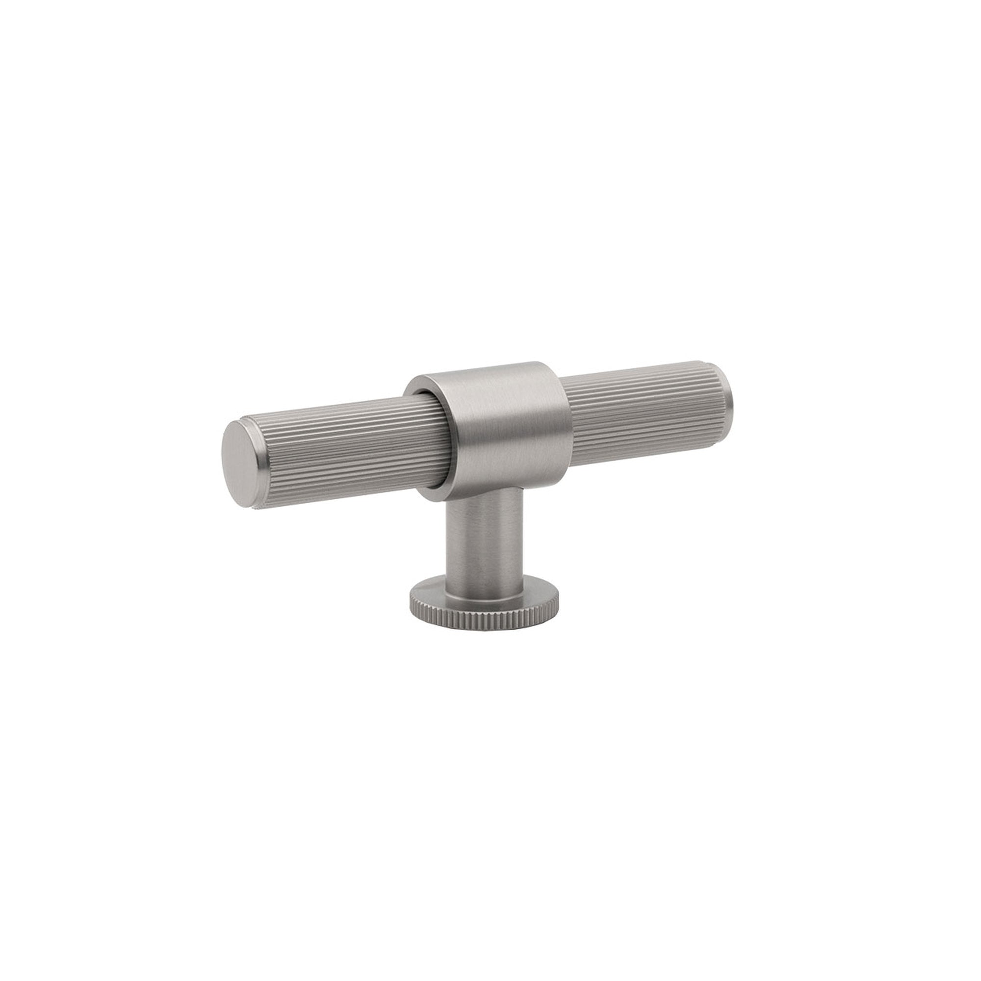 Momo Belgravia Lined 82mm Solid Brass T Knob Dull Brushed Nickel