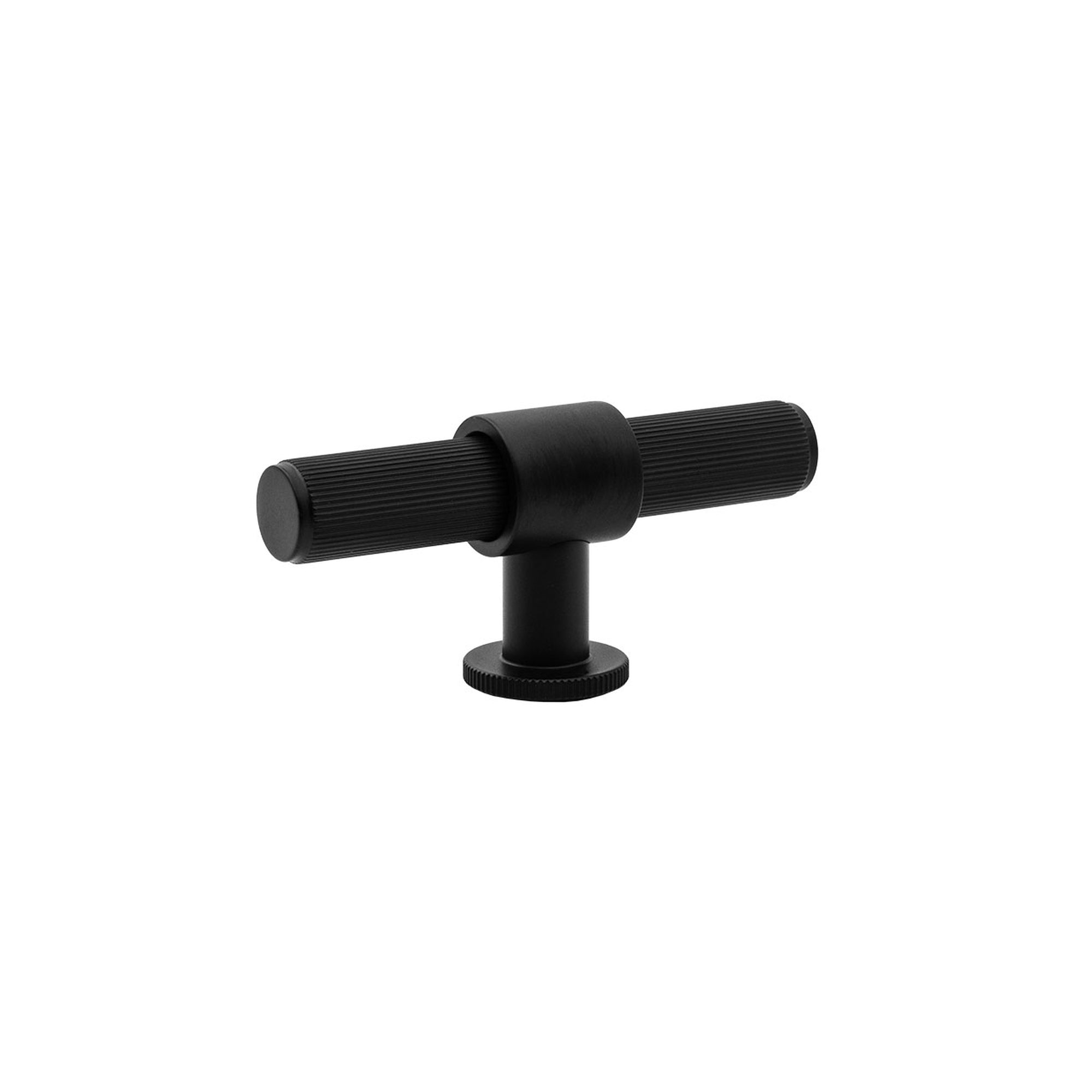 Momo Belgravia Lined 82mm Solid Brass T Knob Matt Black
