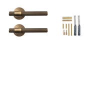 Momo Belgravia Lined Lever Handle Set Dark Brushed Brass