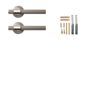 Momo Belgravia Lined Lever Handle Set Dull Brushed Nickel