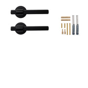 Momo Belgravia Lined Lever Handle Set Matt Black