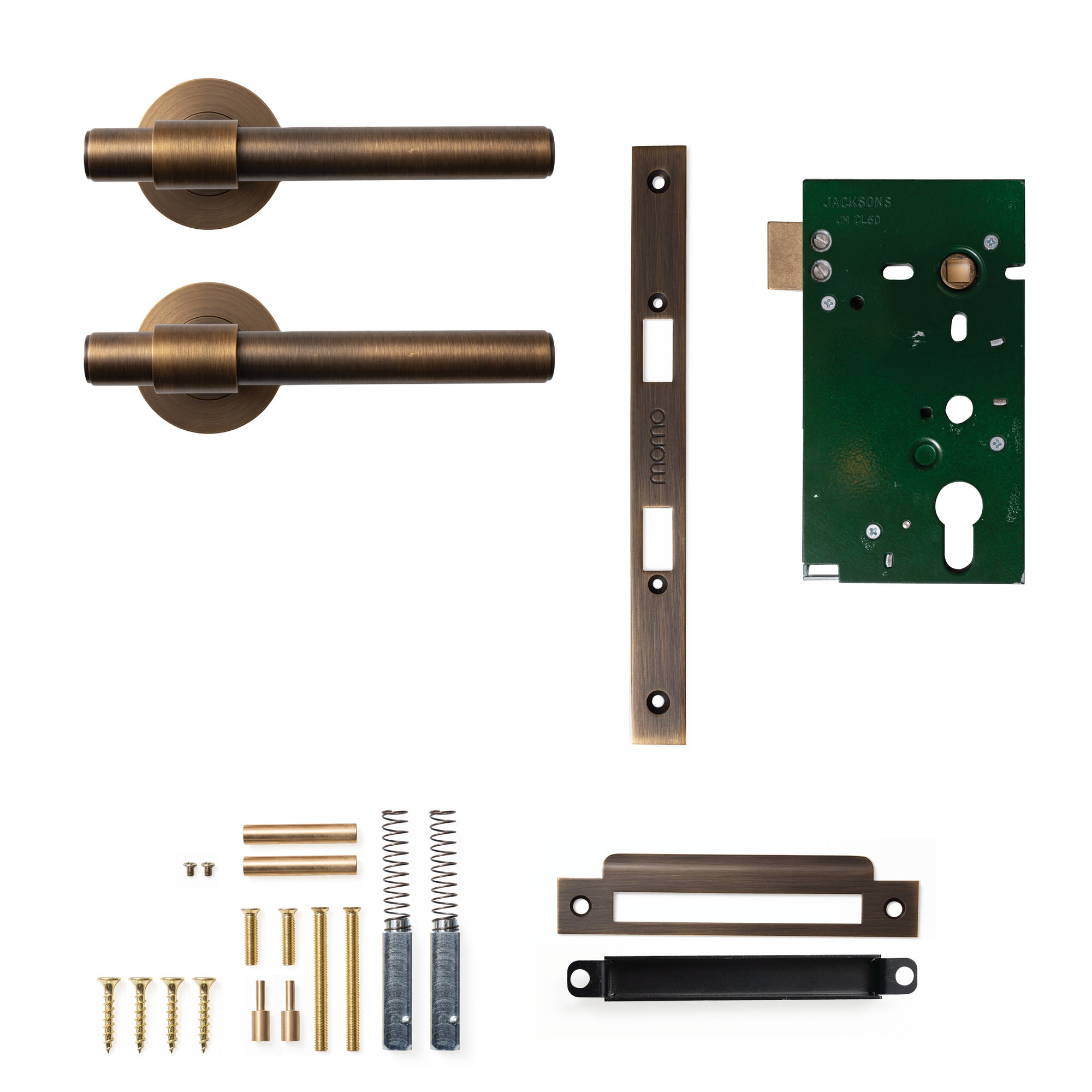 Momo Belgravia Plain Lever Solid Brass Mortice Passage Set Bronze