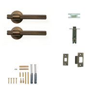 Momo Belgravia Knurled Lever Solid Brass Tubular Latch Passage Set Bronze