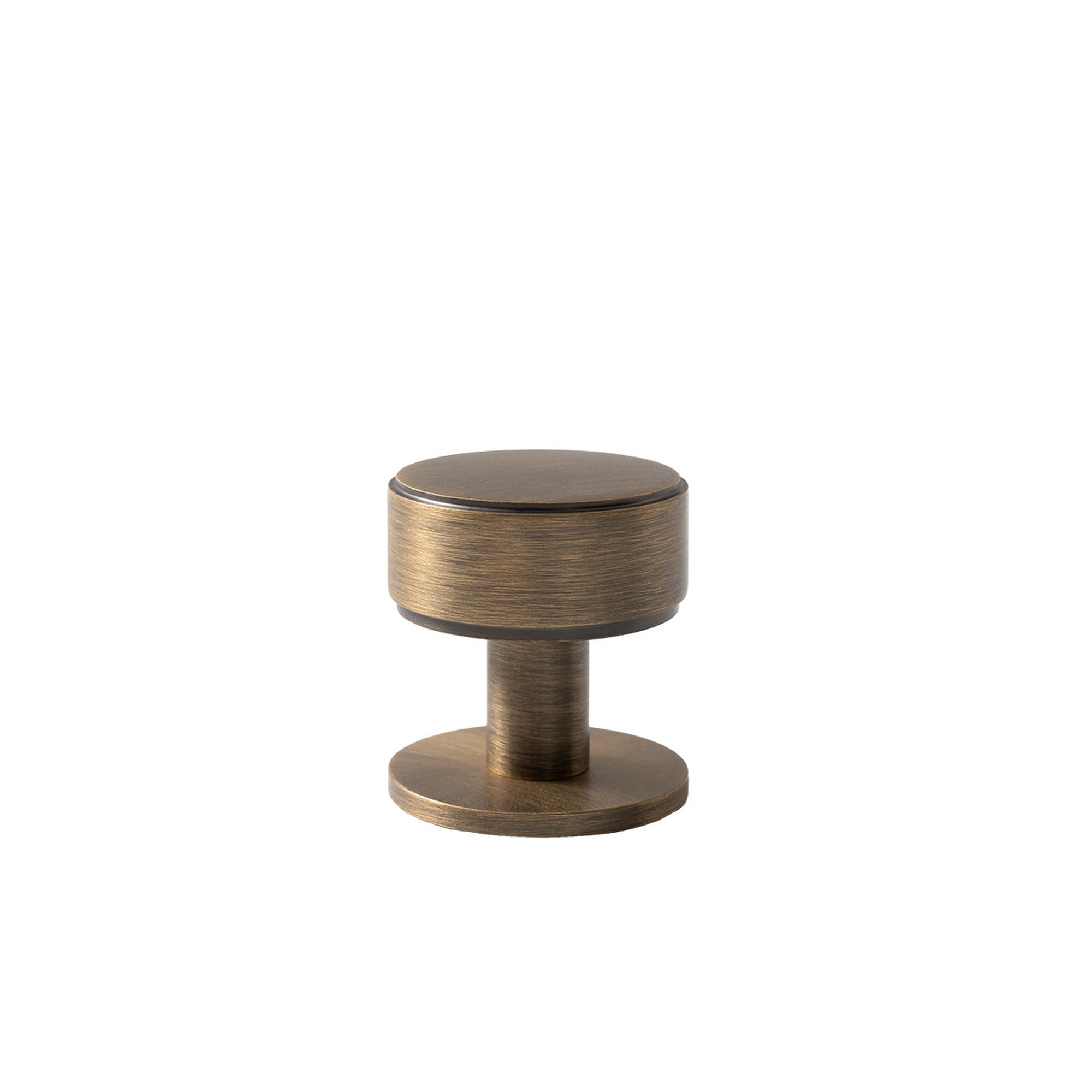 Momo Belgravia Plain 35mm Solid Brass Round Knob Dark Brushed Brass