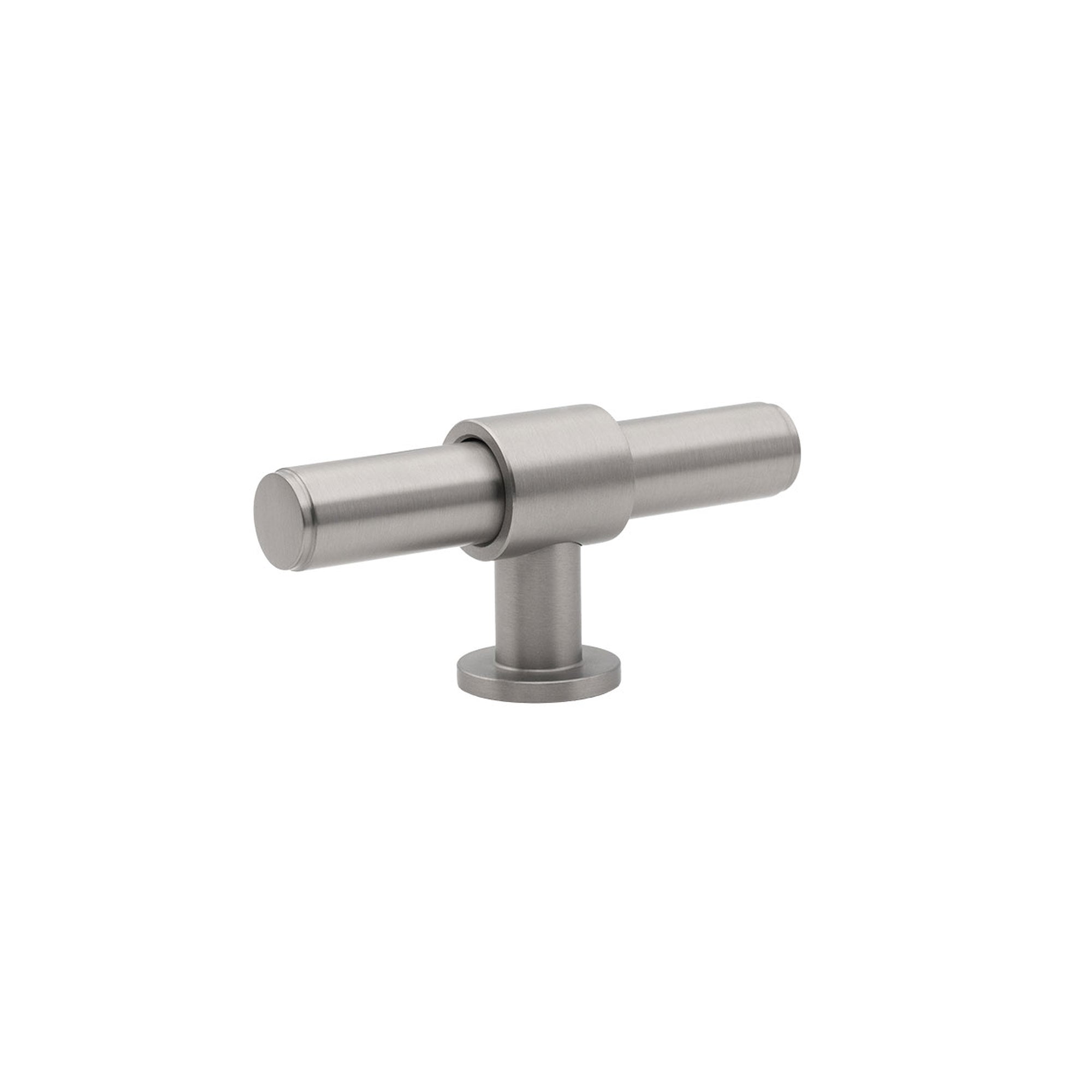 Momo Belgravia Plain 82mm Solid Brass T Knob Dull Brushed Nickel