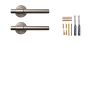 Momo Belgravia Plain Lever Handle Set Dull Brushed Nickel