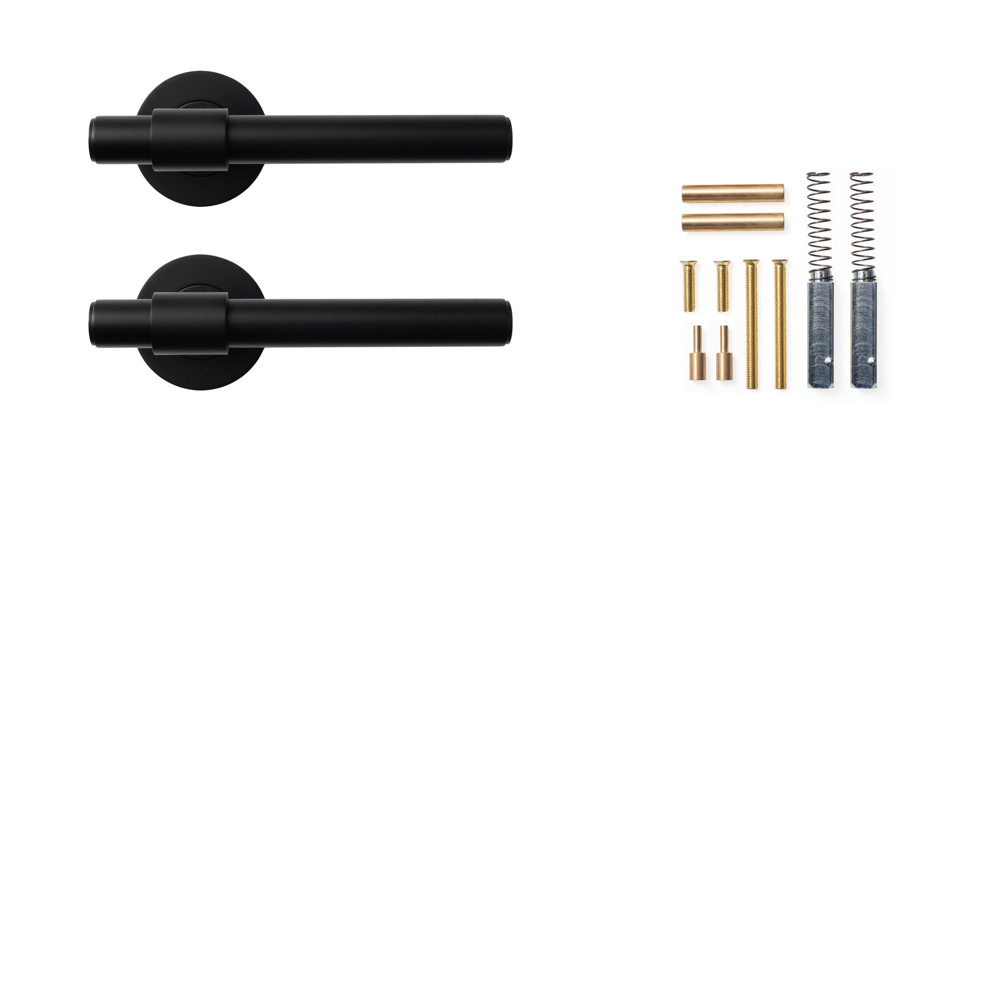 Momo Belgravia Plain Lever Handle Set Matt Black